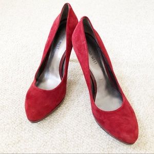 Nine West Red Suede Pumps